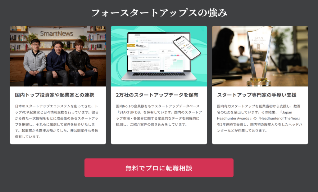 フォースタートアップスの強み